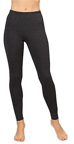 Bellivalini Damen Lange Leggings BLV50-155 (Dunkelmelange, S)