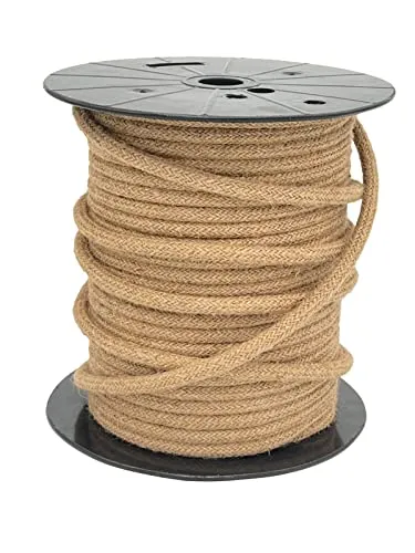 Meter 2 - adrig Textilkabel Stoffkabel Pendelleitung Lampenkabel Textile Cable 2x0,75 2G0,75 Jute (Hanf) 3