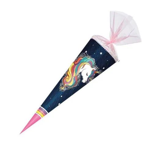 Nestler Schultüte Regenbogen Mähne mit Glitzer, 85 cm in blau von Nestler Tradition in Emotion