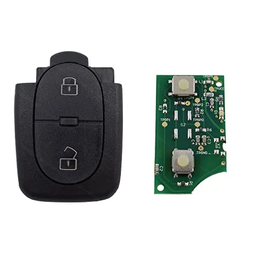 KONIKON Sender Auto Schlüssel 433,92 MHz passend für Audi 4D0837231R 2 Tasten Gehäuse Sendeeinheit Funk Fernbedienung Funkschlüssel Funkgehäuse Ersatz Ersatzgehäuse Neu