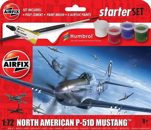 Airfix A55013 1/72 Starter Set - North American P-51D Mustang
