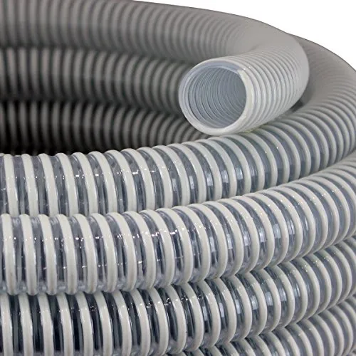 GT Market Saugschlauch/Druckschlauch, Ali-Flex, Durchmesser 32 mm, Länge: 5 m, Weiss/Transparent