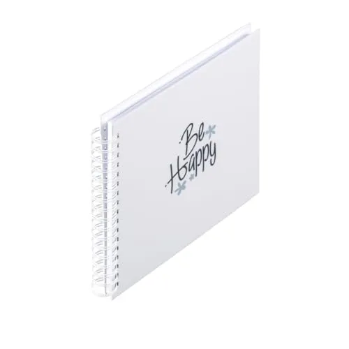 Hama Fotoalbum „Good Things“ (Spiralalbum für 100 Fotos im Format 10 x 15 cm, Album mit Ringbindung zum Einkleben und Selbstgestalten, Albumgröße 28x24 cm, 50 weiße Seiten) weiß