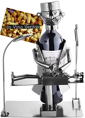 BRUBAKER Weinflaschenhalter Chirurg in silber von BRUBAKER