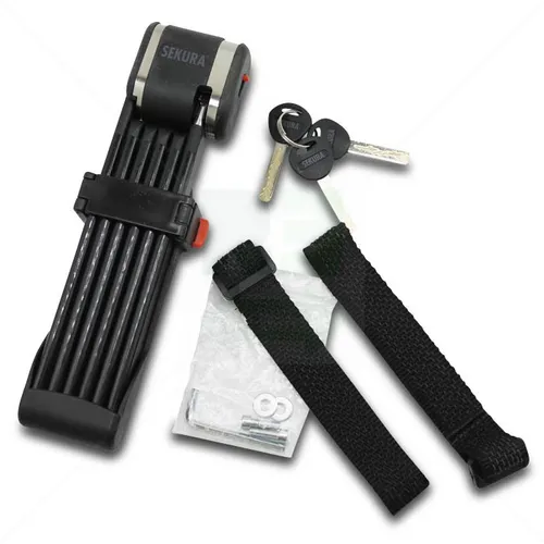 Premium Faltschloss Sekura 95cm - Sicherheit für Ihr Fahrrad - Schlösser & Sicherheit, robustes Titanmaterial und inklusive Halterung für einfachen Transport.