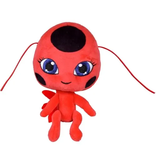 BANDAI - Miraculous Ladybug Tikki Stofftier 15cm - Weich- & Stoffpuppen, offizielles Miraculous Lizenzprodukt, perfekt zum Kuscheln und Mitnehmen für Fans ab 4 Jahren.