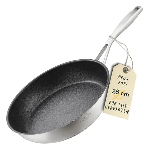 SILBERTHAL Bratpfanne beschichtet Induktion Ø 28 cm - Pfanne mit hochwertiger Antihaftbeschichtung, perfekt für fettfreies Braten und geeignet für Induktionsherde.
