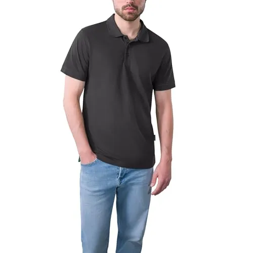 HRM Herren Heavy Performance Polohemd - Dunkelgrau, 6XL EU - Poloshirts für Herren: Robustes und modisches Heavy Performance Polo aus 65% Baumwolle und 35% Elasthan, ideal für Indoor- und Outdoor-Einsatz. Langlebig mit verstärkten Seitenschlitzen und fair produziert.