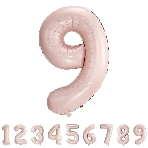 Geburtstag zahlen luftballon 9 jahre Folienballon Kindergeburtstag Deko Rosa-Mädchen Junge Geburtstag 6 jahr 40