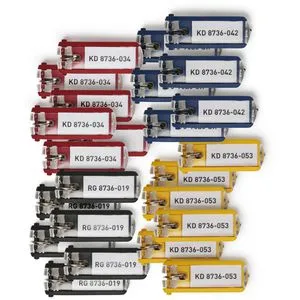 Durable Schlüsselanhänger 194927 Key Clip Mehrfarbig 24St. - Schlüsselanhänger für Herren – ideal für professionelle Schlüsselverwaltung, übersichtlich und sicher, mit 24 praktischen Clips für jeden Bedarf.