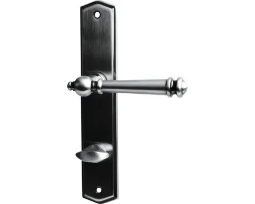 Langschildgarnitur WC Mount Blanc - Messing in stahlgrau satiniert - Sonstige, edles Design aus hochwertigem Messing für eine elegante und langlebige Lösung für Ihr WC
