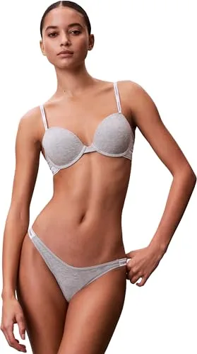Calvin Klein Underwear Bügel-BH LIGHTLY LINED DEMI grau 85 - Eleganter Bügel-BH mit verstellbaren Trägern und melierter Optik. Ideal für den Alltag, bietet er optimalen Komfort und eine perfekte Passform.
