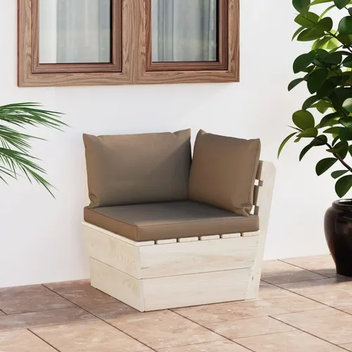 Maison Exclusive Garten-Paletten-Ecksofa mit Kissen – Imprägniertes Fichtenholz