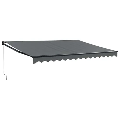 vidaXL Einziehbare Markise Anthrazit 4,5x3 m