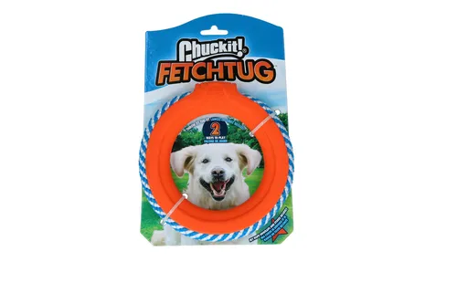 Chuckit! FetchTug 2-in-1 Hundespielzeug Ring - Frisbee für Hunde, ideal für Apportieren und Zerrspiele, fördert den Jagdinstinkt Ihres Hundes