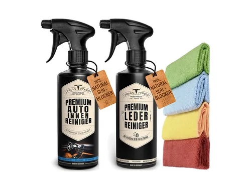 URBAN FOREST Auto Innenraumreiniger 500ml - Premium Pflege für Ihr Fahrzeug - Autopflege & Motorradpflege, professionelle Reinigungslösung mit Avocado-Öl für glänzende Oberflächen und langanhaltenden Schutz gegen Verschmutzung.