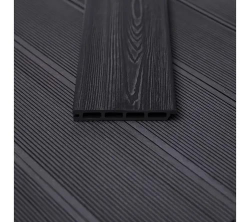 Mega-Holz Terrassendielen Mega Holz WPC Terrassendielen Komplettset 6,6 m²-Schiefergrau, 6.6 m², BxL: je 14.5x220 cm, 21 mm Stärke, (Sparset)