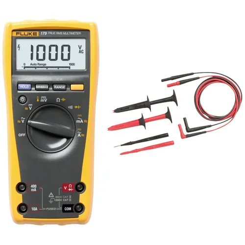 Fluke FLK-179/TL-223 Hand-Multimeter - Elektrische Messgeräte, Digitales Multimeter mit True RMS für präzise Messungen bis 1000 V, ideal für Profis und Hobbyelektroniker.