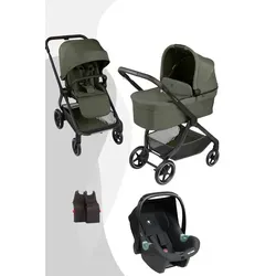 ABC Design City Life 3in1 Set mit Tulip Babyschale – Avocado - Das ABC Design City Life 3in1 Set bietet alles für unterwegs: Tragewanne, Babyschale und Adapter. Der wendige Kinderwagen mit höhenverstellbarem Schieber und wendbarem Sitz sorgt für Komfort und Flexibilität für Eltern und Kind.