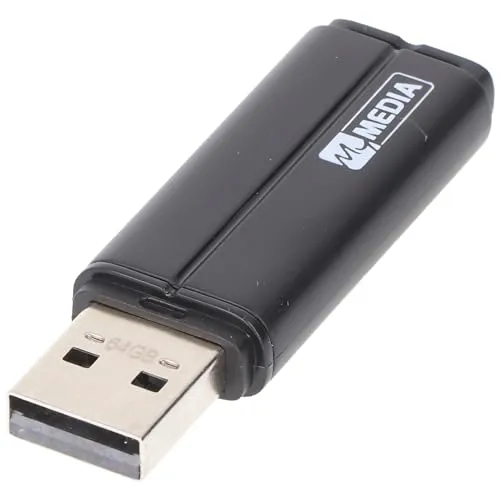 MYMEDIA USB-Stick, 64 GB, USB 2.0, Schwarz