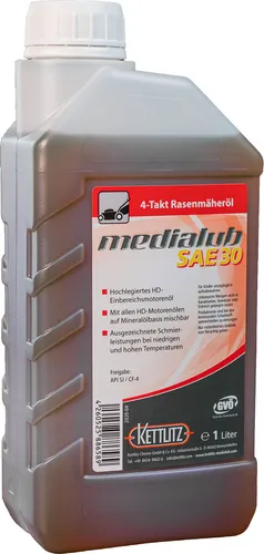 KETTLITZ-Medialub SAE 30 - 4 Takt Rasenmäheröl API SJ/CF-4 - 1 Liter Gebinde