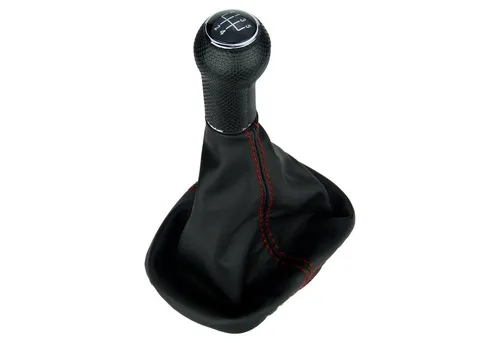 L & P Car Design Schalthebel Schaltknauf Auto Schaltsack Rot für VW Golf 4 Bora 12mm 5 Gang (Set, 1 St., Schaltknauf+Schaltsack), Plug&Play Montage