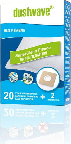 Staubsaugerbeutel + 4 Filter mehrlagiges Micro-Vlies geeignet und kompatibel mit Swirl Y98, Y198, Y298 - dustwave® Markenstaubbeutel Germany 40