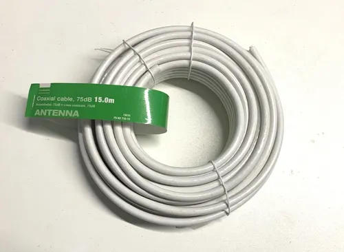 Vivanco Koxialkabel 75dB, 15m, weiß