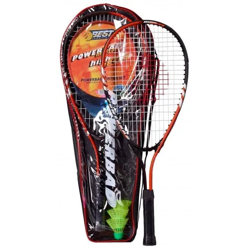 BEST_SPORT Power Badminton Set - 2 Schläger und 3 Bälle - Badminton Set mit 2 robusten Schlägern und 3 hochwertigen Bällen, ideal für Freizeitspieler und Sportbegeisterte.