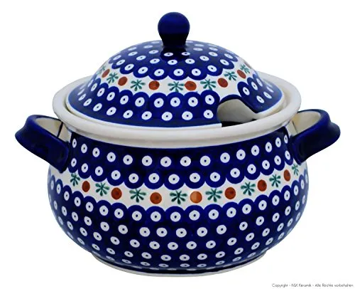 Original Bunzlauer Keramik Suppenterrine 3,0 Liter im Dekor 41