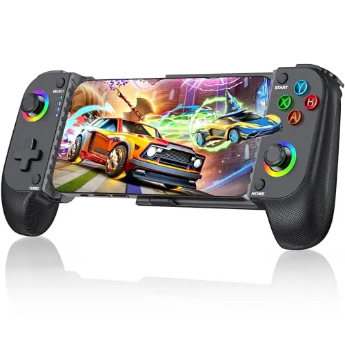HELLCOOL Wireless Handy Controller, Handheld Smartphone Controller mit Hall Joysticks für Android/iPhone, kompatibel mit Xbox Cloud/Steam Link/GeForce Now/MFi Apple Arcade