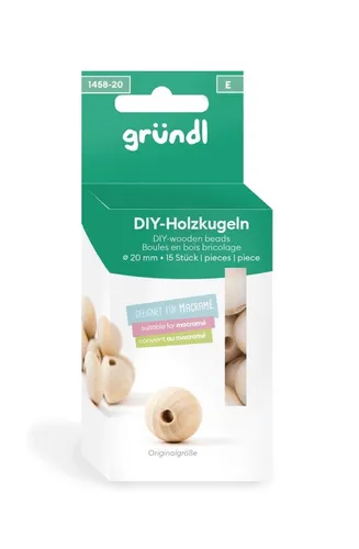 Gründl DIY Holzkugeln 20 mm 15 Kugeln