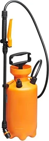 Fiskars Tank Sprayer 5L - Gartenbewässerung mit verstellbarem Sprühstrahl, Sicherheitsventil für maximalen Druck von 3 bar und bequemem Schultergurt für einfaches Tragen.