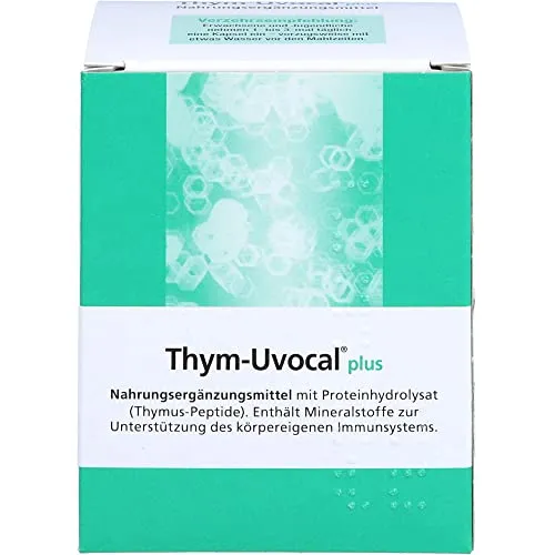 Thym-Uvocal Plus 90 ST - Nahrungsergänzungsmittel mit Proteinhydrolysat, Zink und Selen, unterstützt das Immunsystem und ist ideal für Erwachsene und Jugendliche.