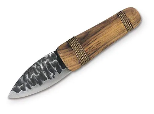 Condor 02CN036 Ötzi Knife - Feststehendes Messer aus Kohlenstoffstahl - Jagdmesser mit 14 cm Klinge, handgefertigte Lederscheide und robuster Holzgriff, ideal für Outdoor-Enthusiasten und Überlebenssituationen.