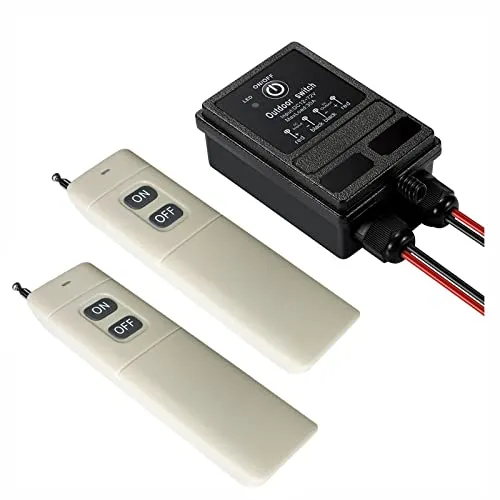 ZHOFONET 12v Funkschalter,IP65 Wasserdicht Fernschalter mit 4900ft Langstrecken,DC 12V/24V/48V/72V/40A Funk Fernbedienung Relais für Rolltorschleusen,Pumpen Leuchten und Diebstahl warnanlagen