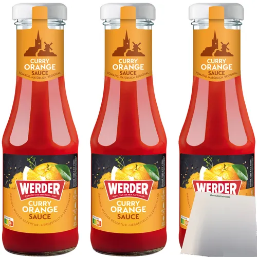 Werder Curry Orange Sauce 3er Pack 3x250ml Flasche usy Block
