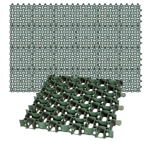BigDean 24x Rasengitter Paddockplatte 50x50 cm in grün von BigDean