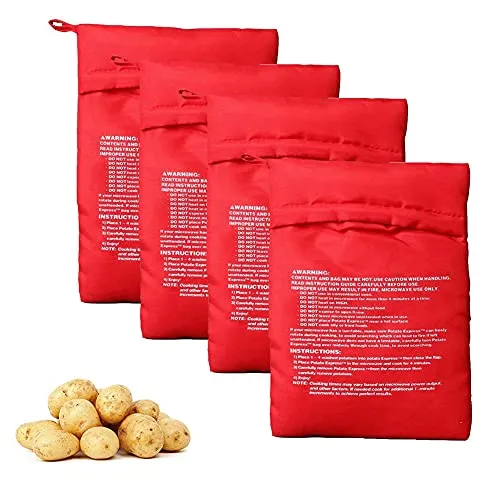 Wiederverwendbare Mikrowellen-Kartoffelbeutel – 4 Stück