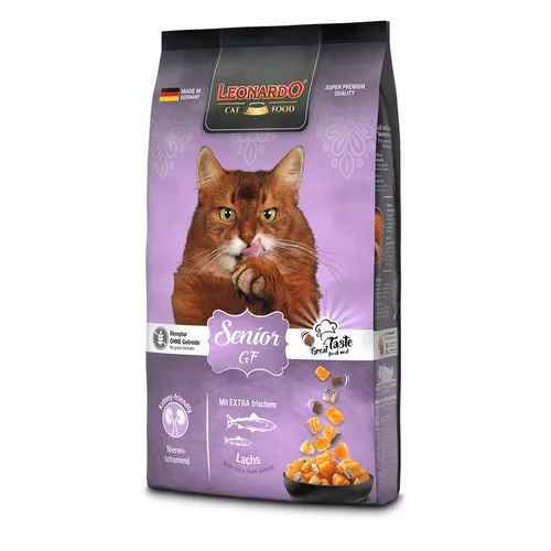 Leonardo Senior GF Katzenfutter 7,5 kg | Getreidefreie Rezeptur - Katzenfutter für Erwachsene, getreidefrei mit hochwertigem Lachs und Amaranth – für gesunde Ernährung und Wohlbefinden Ihrer Katze.