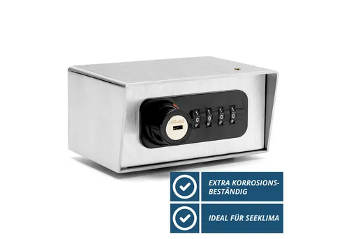 masunt Schlüsseldepot 440 M Code | Hochwertiger Schlüsselsafe mit Zahlenschloss - Schlüsselschränke: Robuster Schlüsselsafe aus korrosionsbeständigem Edelstahl, ideal für Außenbereiche mit automatischer Codeverwirrung für maximale Sicherheit.