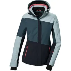 KILLTEC Damen Funktionsjacke KSW 67 WMN SKI JCKT - Skijacke mit dynamischem Colourblock Design, atmungsaktiv und wasserdicht, ideal für Pistenliebhaber, schützt zuverlässig vor Nässe und Wind.