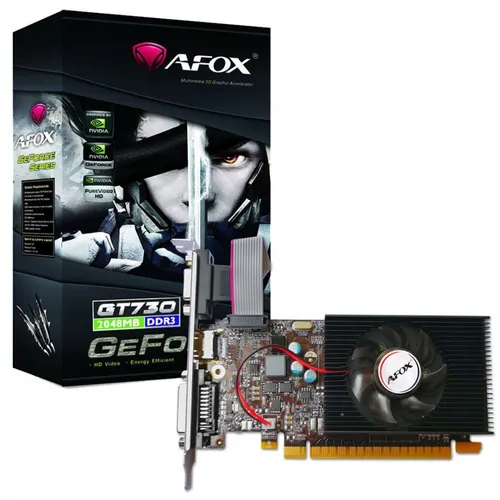 AFOX Geforce GT730 1GB DDR3 64Bit DVI HDMI VGA LP Fan AF730-1024D3L7-V1 (1 GB, GDDR3) (AF730-1024D3L7-V1)