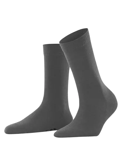 FALKE Damen Socken Softmerino W So Wolle Baumwolle einfarbig 1 Paar, Grau Flanell 3210, 37-38