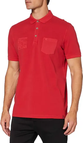 Camel Active, , kurzarm Polohemd Poloshirt, Pique, red, L 25065