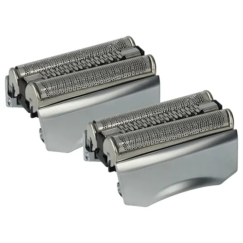vhbw 2X Ersatz-Scherköpfe kompatibel mit Braun Series 7 720, 760cc, 790cc, 7840, 740, 7865, 7850, 7893, 7880, 730 Elektrorasierer, Silber