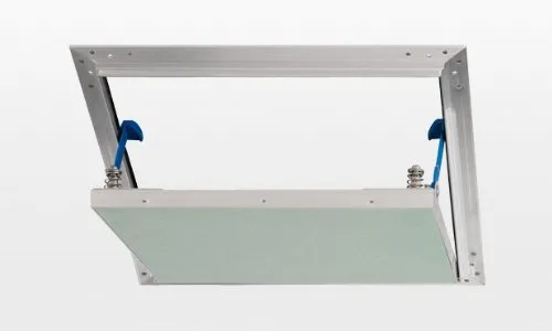 Revisionsklappe AluPlana 400x400mm mit feuchtraumgeeigneter Gipskartoneinlage