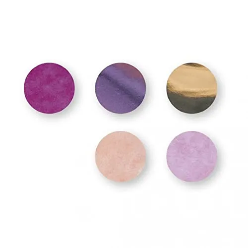 Rayher Konfetti, 2 cm ø, 30 g, pink/gold/rosa, Seidenpapier und Goldfolie, Dekoration für Taufe, Geburtstag und Hochzeit, Partydeko, Tischdeko, Confetti, Füllung für Bubble Ballons, 87100000