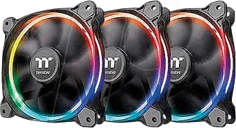 Thermaltake Riing Plus 12 RGB SYNC Editions 3 Pack - Gehäuselüfter mit RGB-Steuerung über Mainboard-Software, leise Hydrauliklager und 256 Farben für individuelle Beleuchtung – ideal für Gaming-Setups.