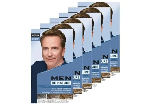 Schwarzkopf Men Perfect Re-Nature Mittelblond bis Mittelbraun - Haarfarben, Re-Pigmentierungs-Creme für Männer, stellt ohne Färben die Naturhaarfarbe wieder her und kaschiert graue Haare schonend.
